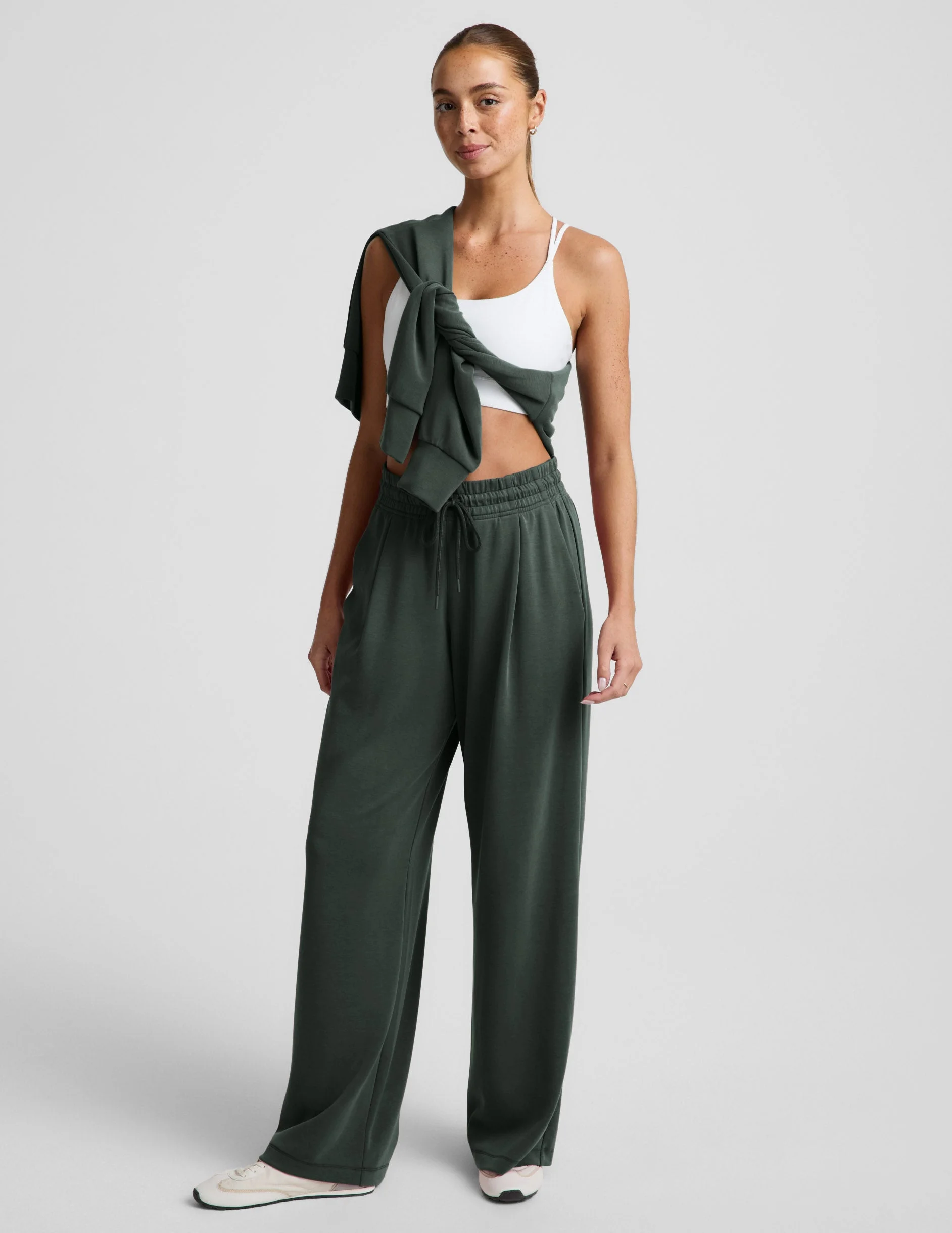 Luxe Sandwash Double Knit Wide Leg Pant - 1