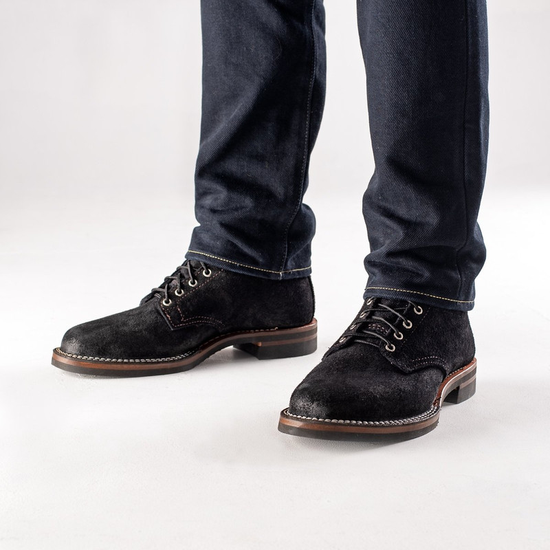 Iron Heart IHWE-FP-BLK Iron Heart Int'l x Wesco® - 7" Rough-Out Boot - Black. The "Foot Patrol" outlook