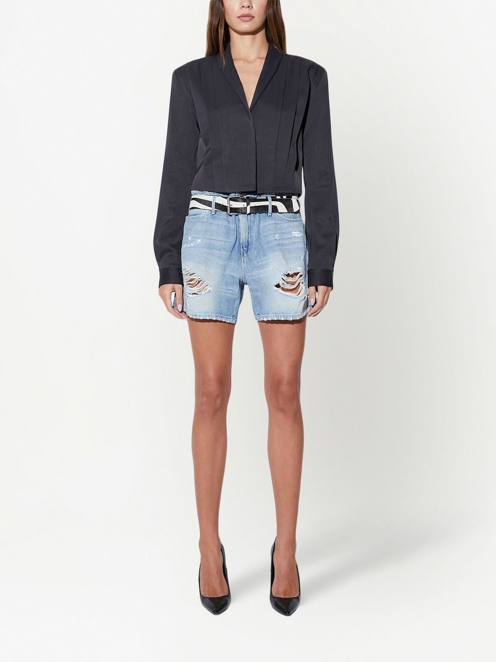 Pierce distressed denim shorts - 2