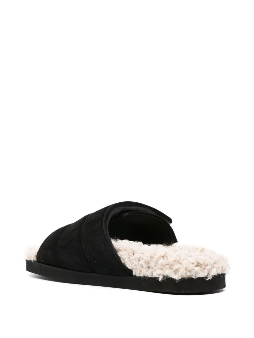 faux-shearling slides - 3