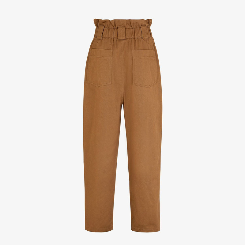 FENDI Brown gabardine pants outlook