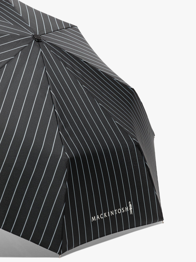 Mackintosh AYR BLACK & WHITE STRIPE AUTOMATIC TELESCOPIC UMBRELLA outlook