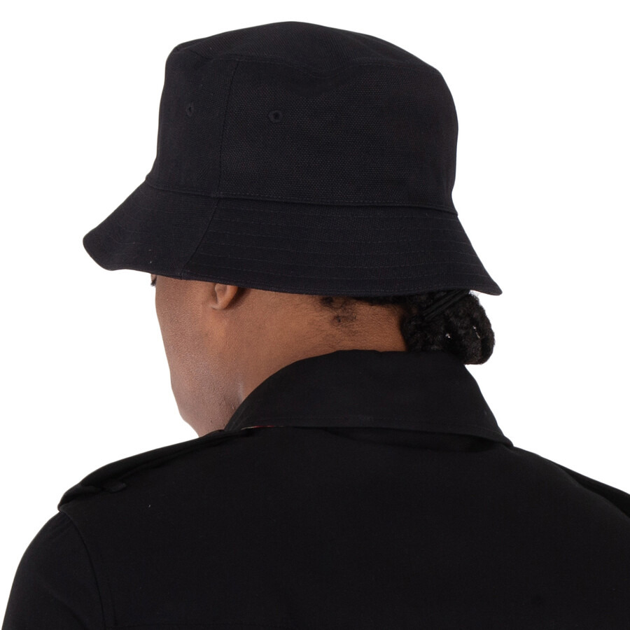 Burberry Black Canvas Logo Hat, Size Small - 3