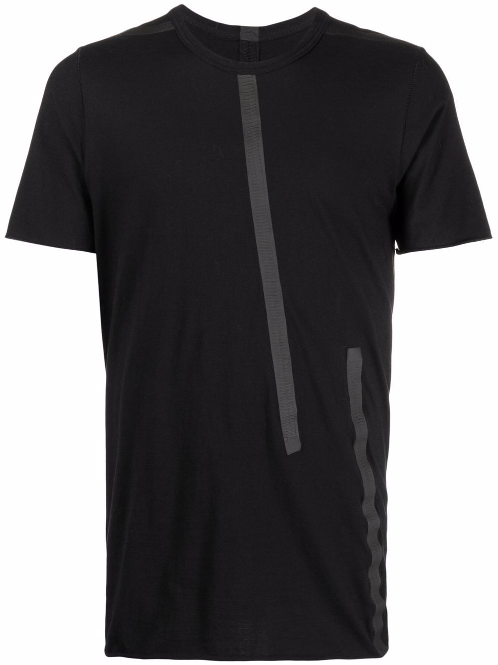 panelled contrast-trim T-shirt - 1