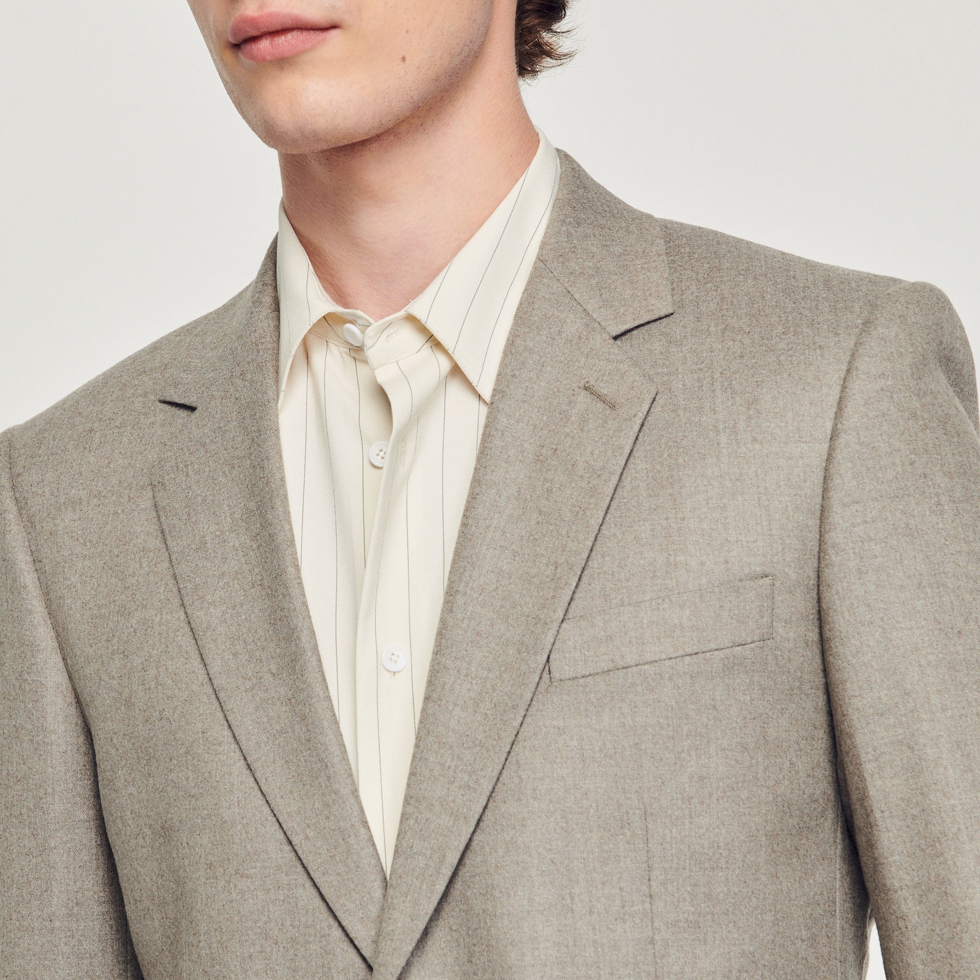 Flannel suit jacket - 4
