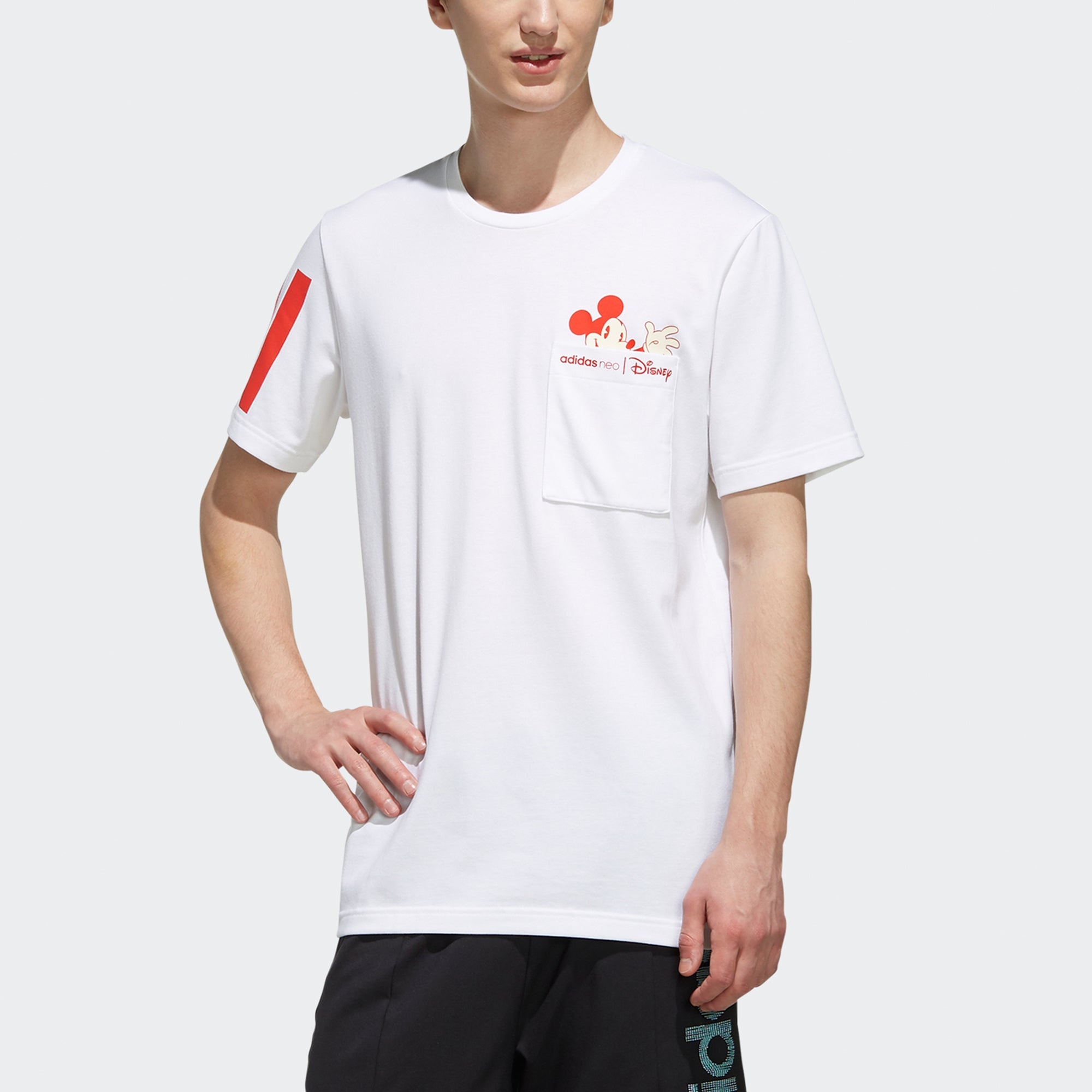 adidas neo Mcky&mnn T1 Casual Sports Mickey Pattern Short Sleeve White EI4542 - 3