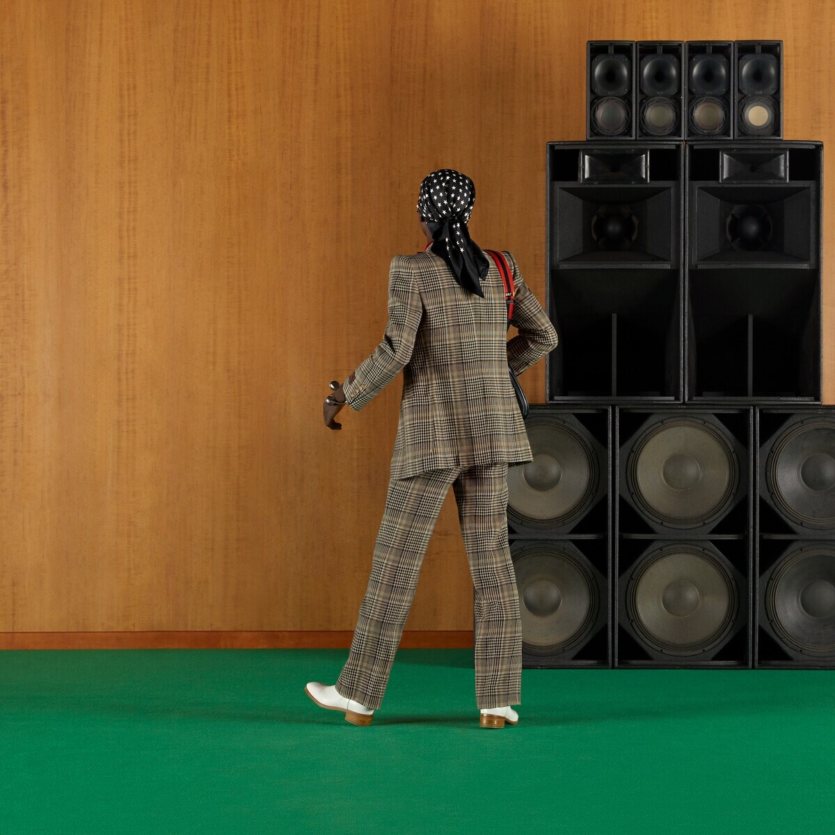 Check wool linen pant - 3