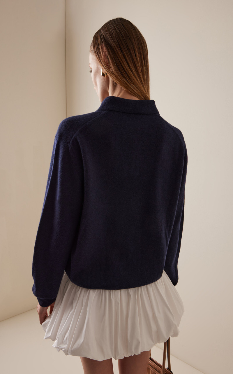 Wool-Cashmere Polo Shirt navy 4