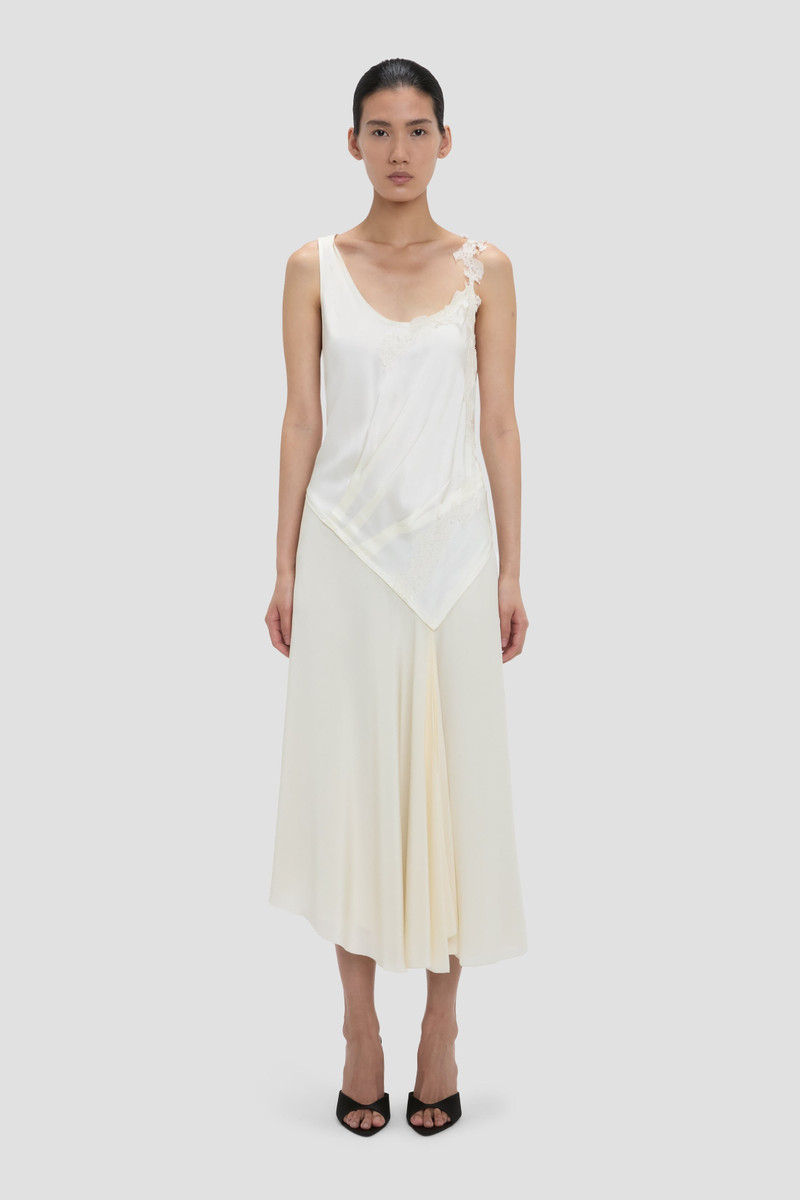 Victoria Beckham Lace Dress In Ivory outlook