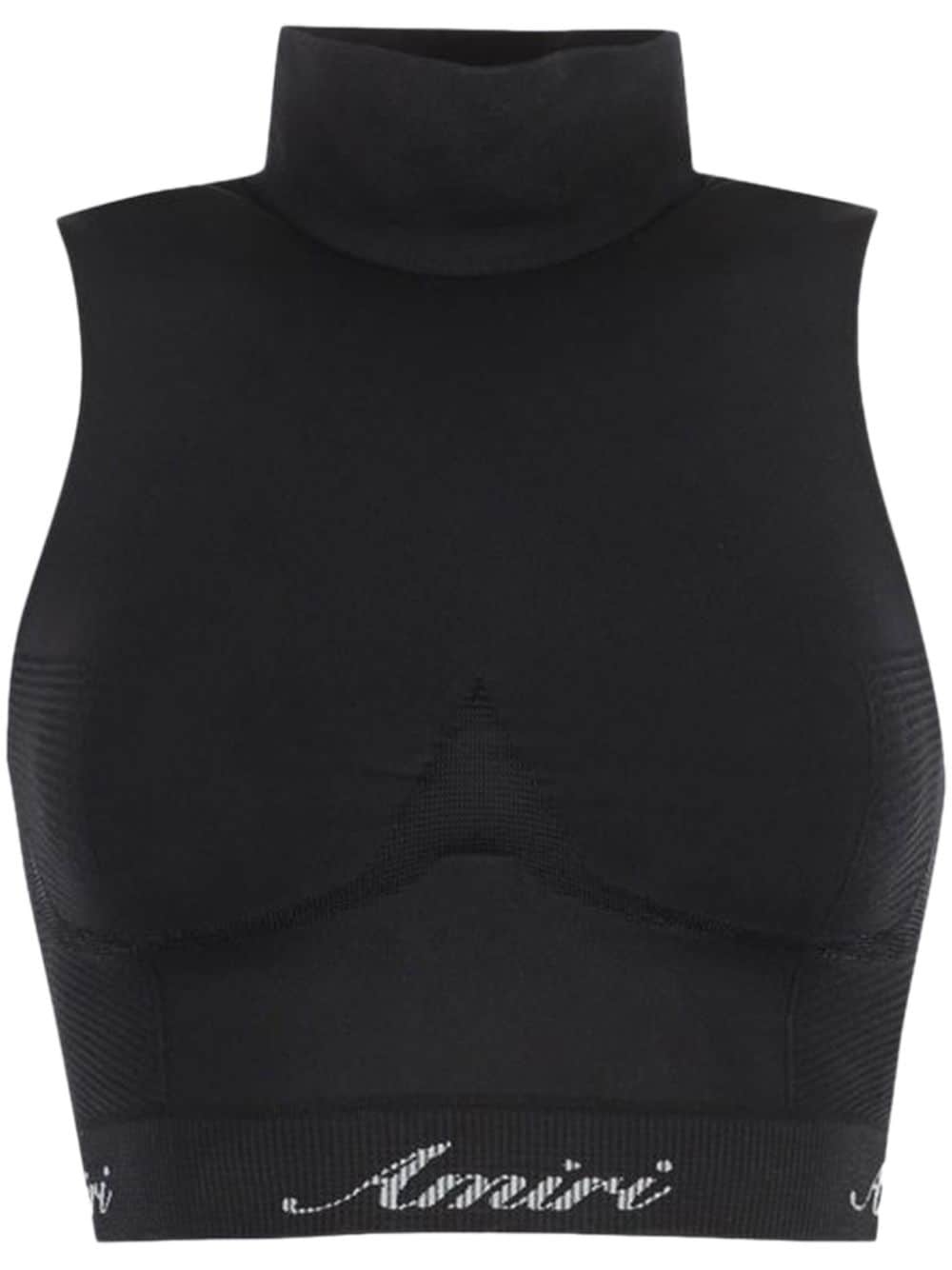 logo-print crop top - 1