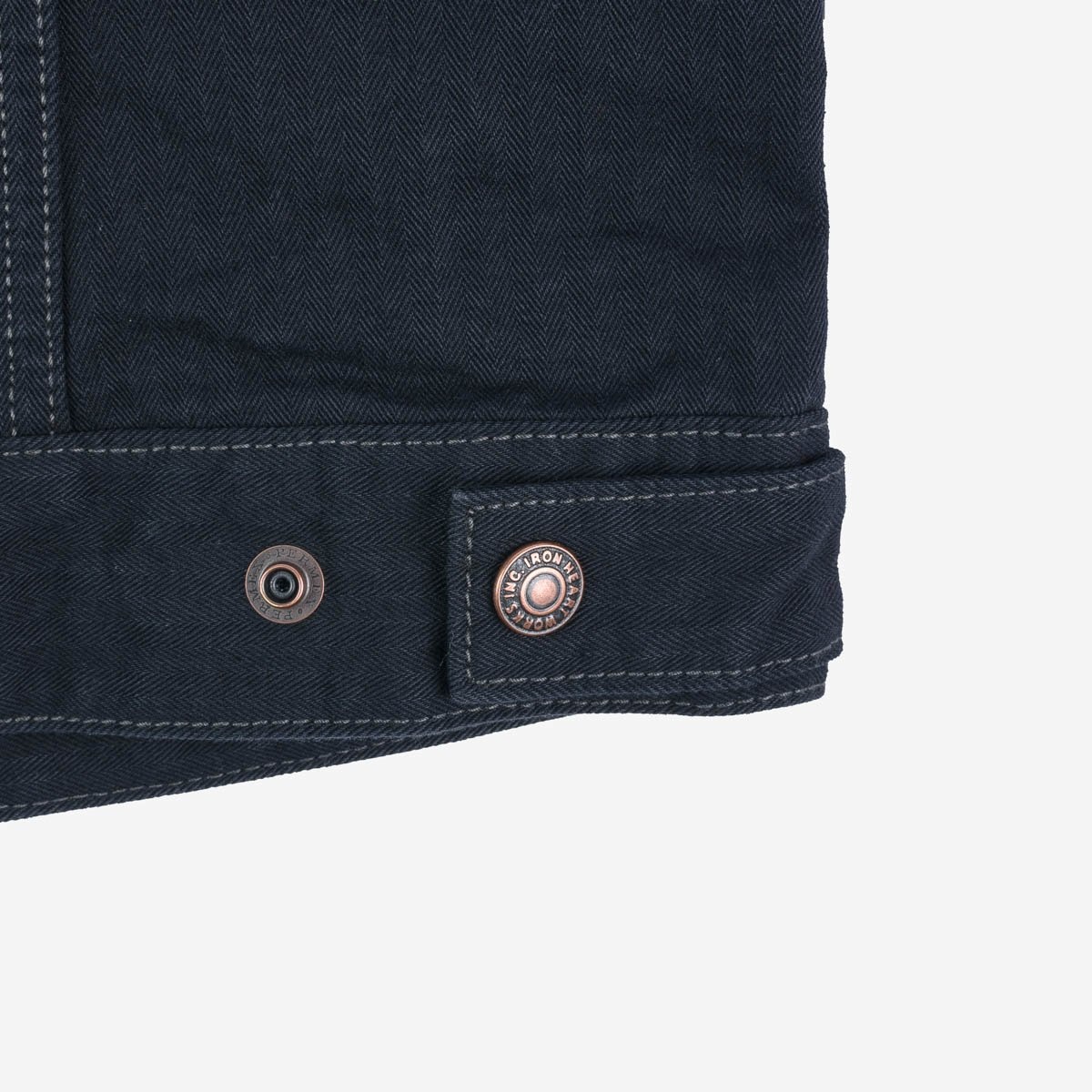IHJ-124-BLK 10oz Herringbone Work Jacket - Black - 16
