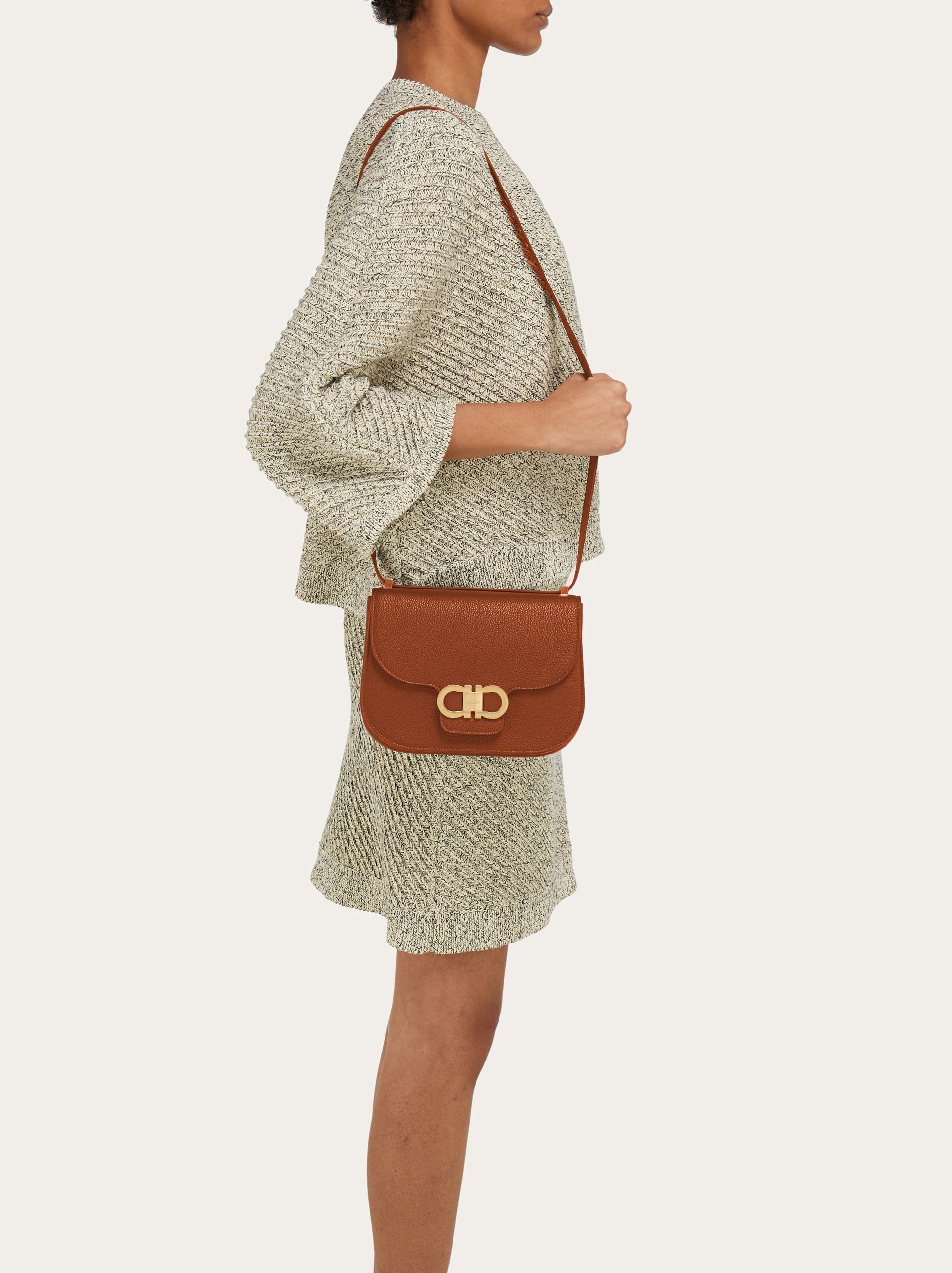 Double Gancini crossbody bag (XS) - 2