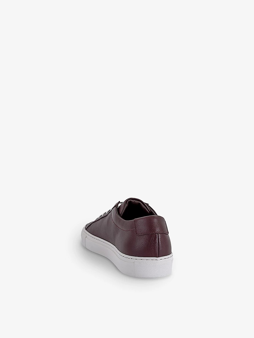 Achilles Contrast Bumpy low-top leather trainers - 4