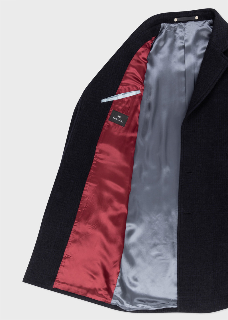 Textured Check Wool-Blend Overcoat 4