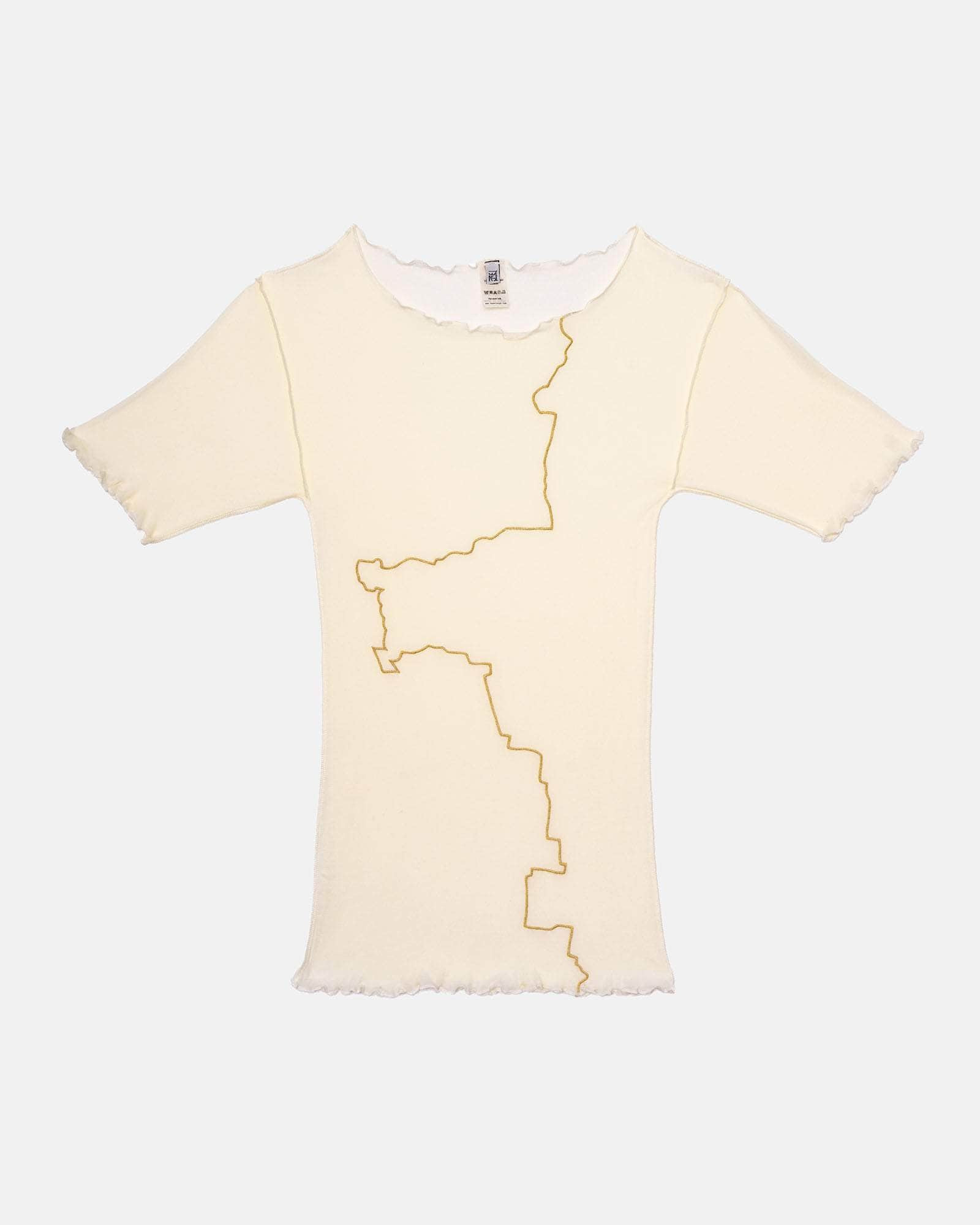 Gerrymandered Tee Shirt - Fine Organic Cotton Rib - 6