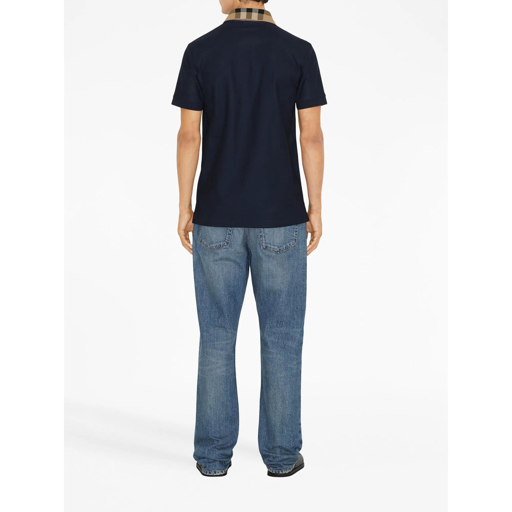Burberry Blue Polo Shirts Men - 2