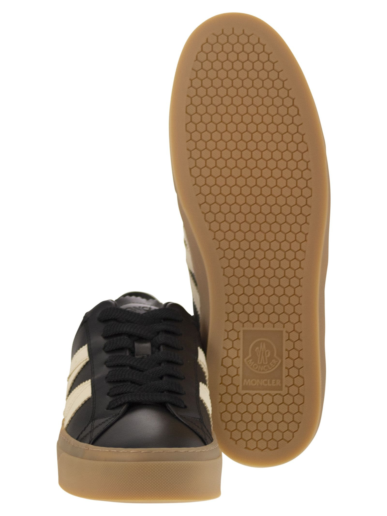 Moncler Men Monaco2 - Leather And Nubuck Sneakers. - 5