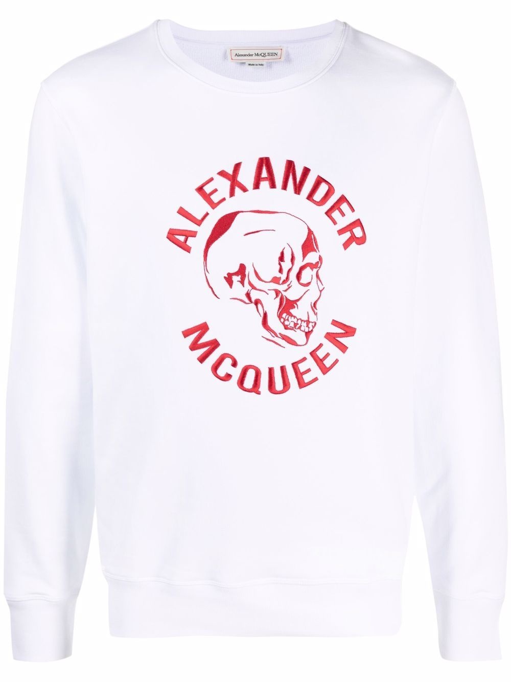 embroidered skull logo sweatshirt - 1