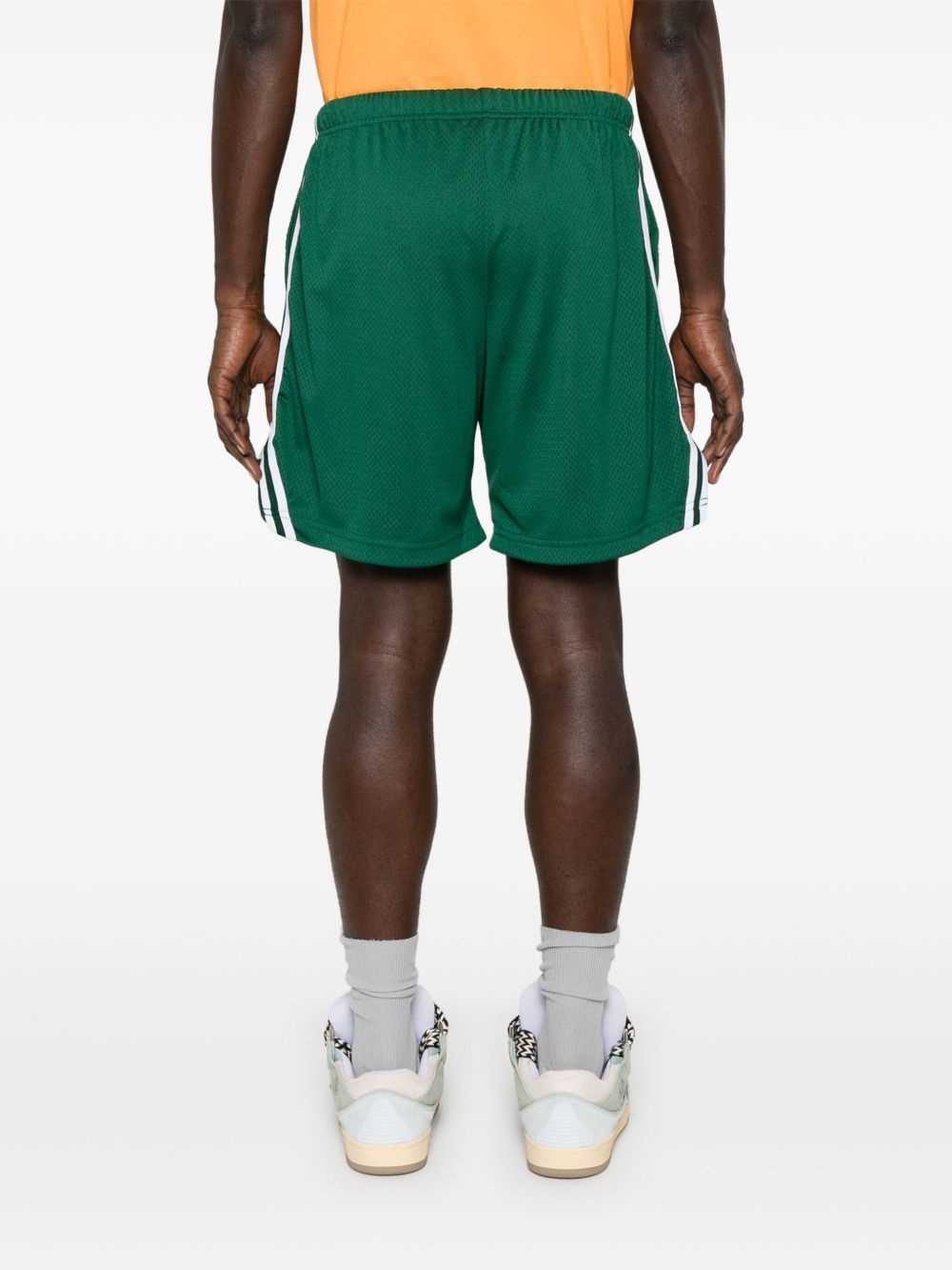 logo-print track shorts - 4
