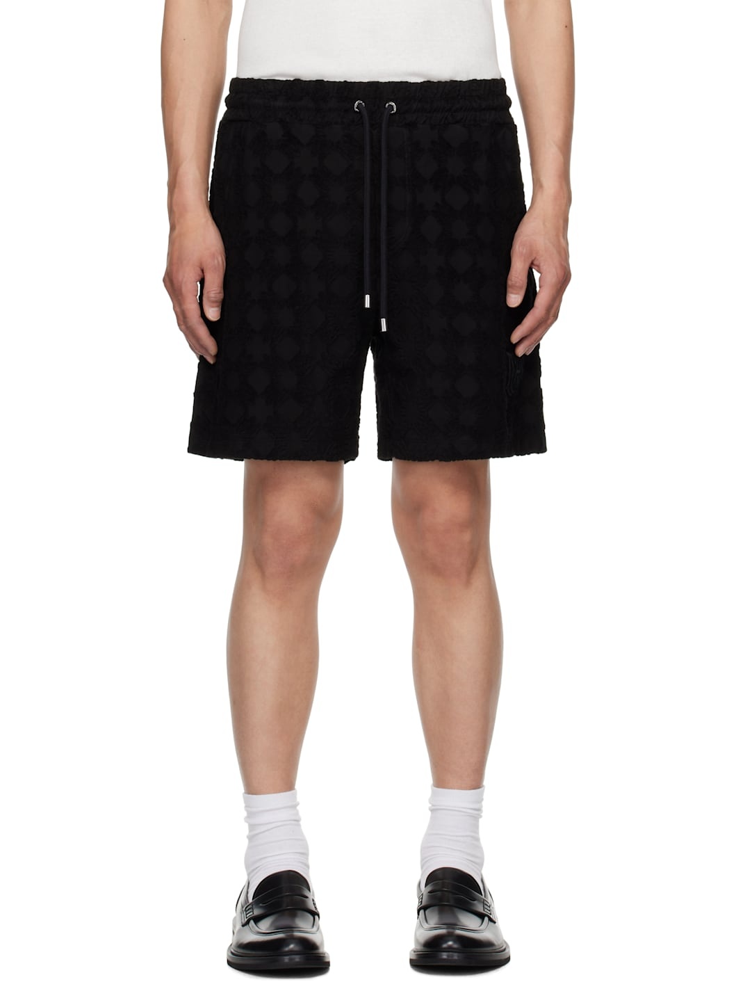 Black MA Quad Toweling Shorts - 1