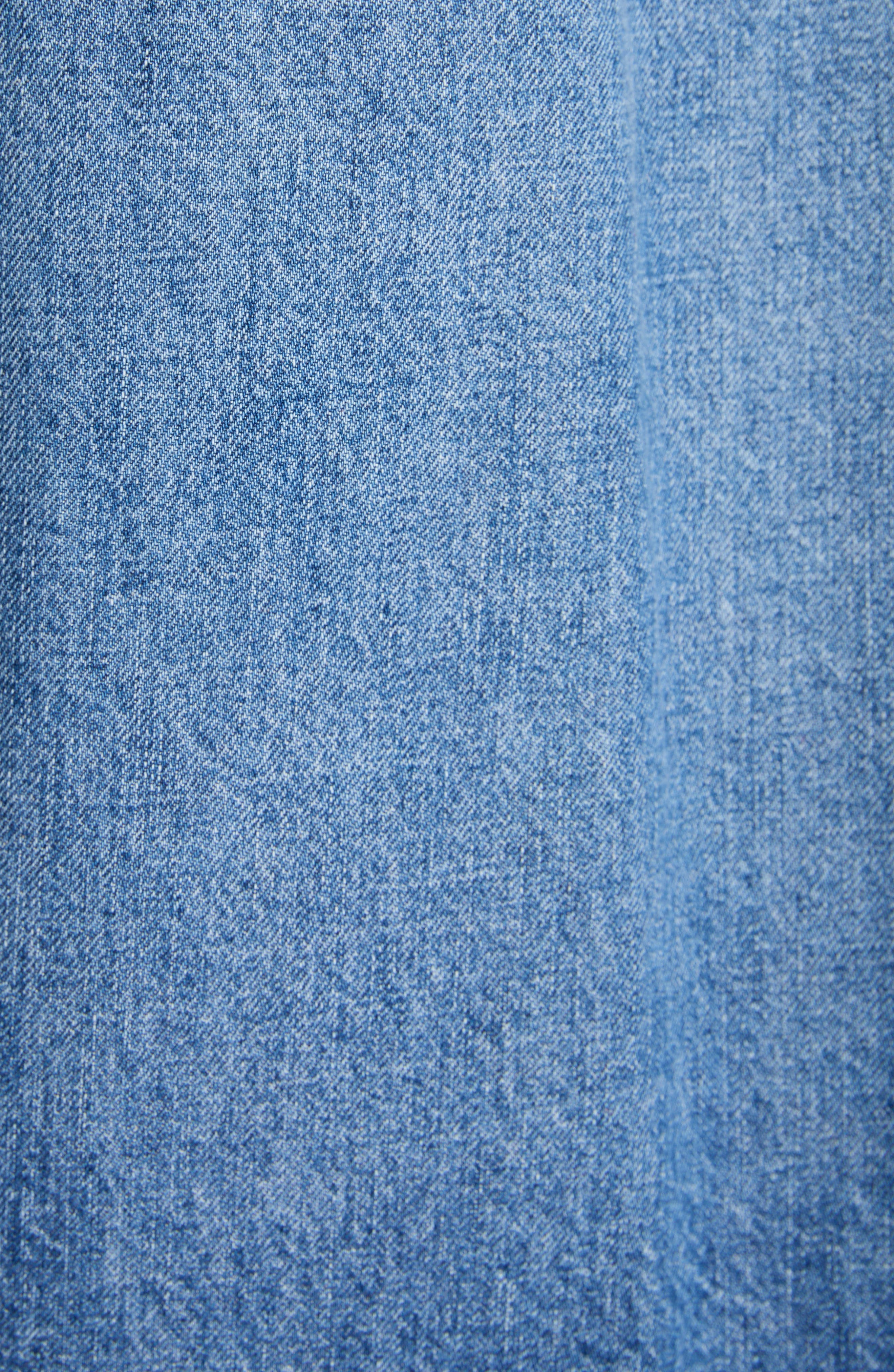 Bottega Veneta Intrecciato Collar Oversize Indigo Denim Jacket in Mid Blue at Nordstrom - 6