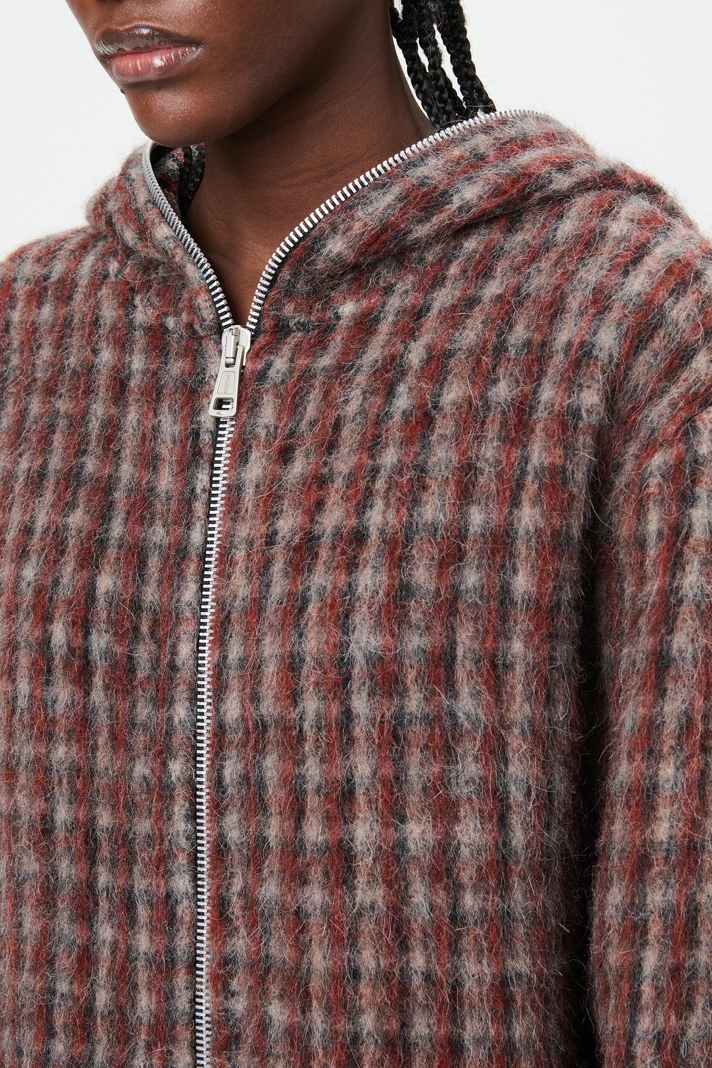 Full Zip Hood Boston Check - 3