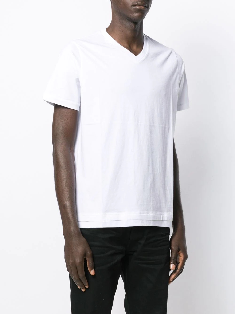 V-neck slub-cotton T-shirt - 3