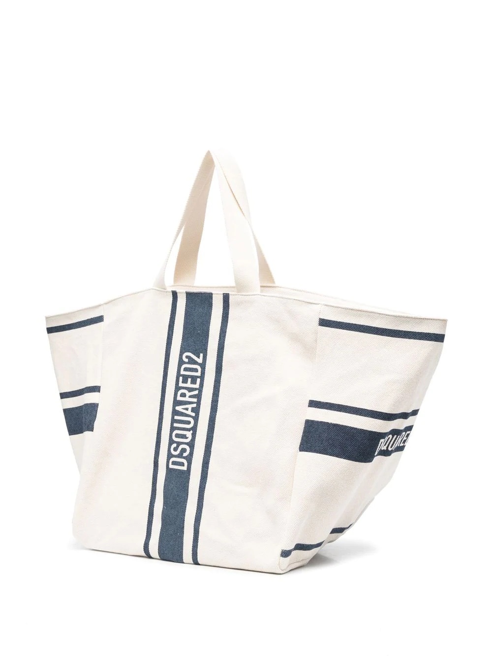 two-tone logo-print tote - 3