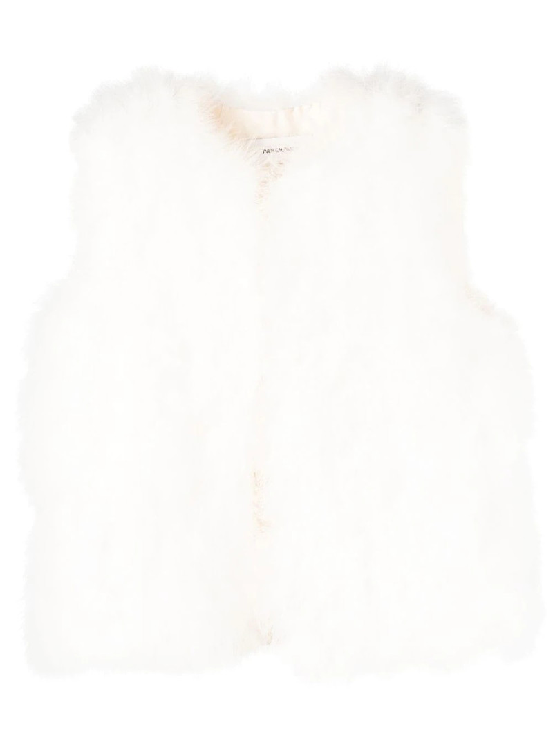 silk feathered-finish waistcoat 1