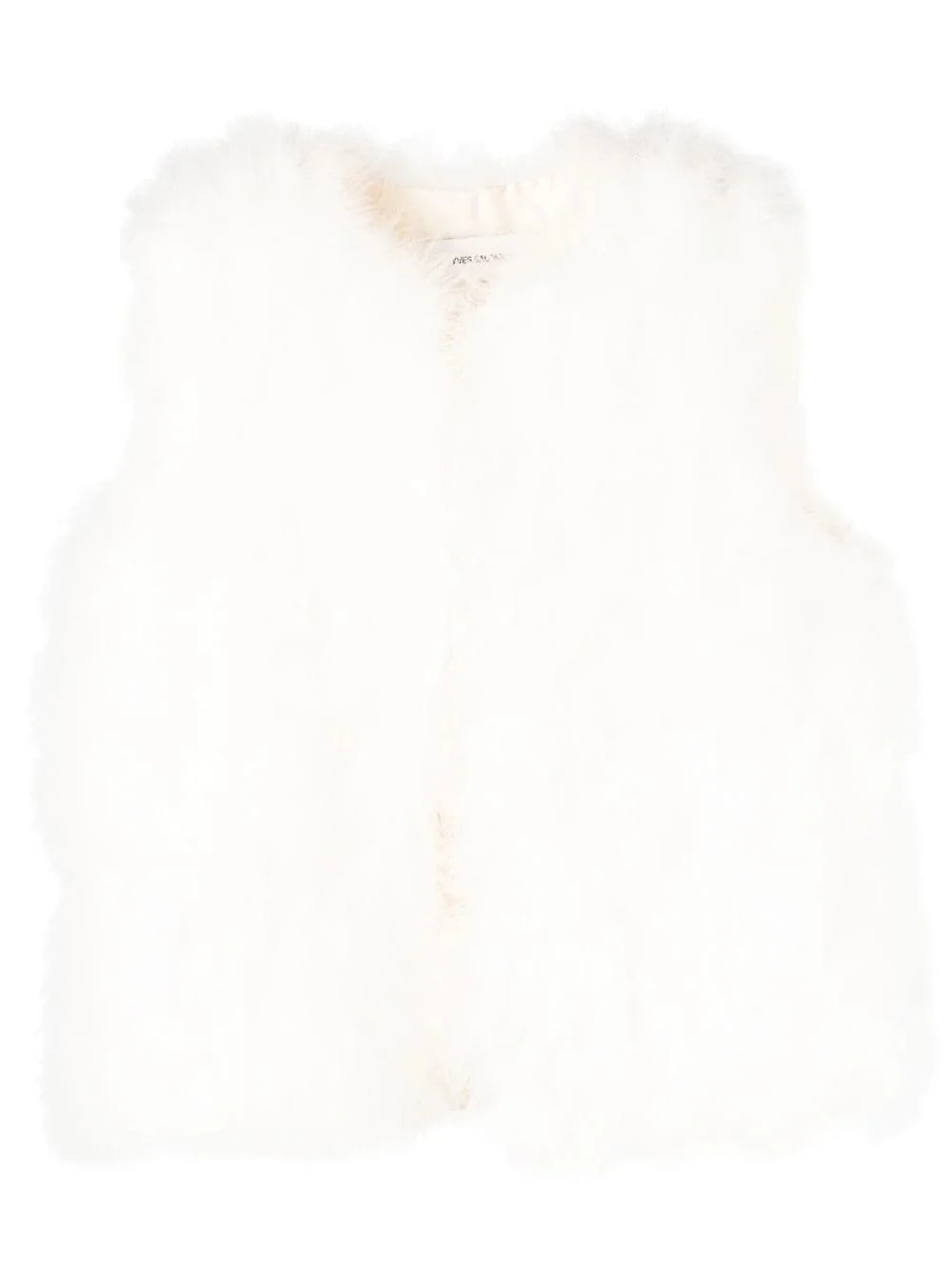 silk feathered-finish waistcoat - 1