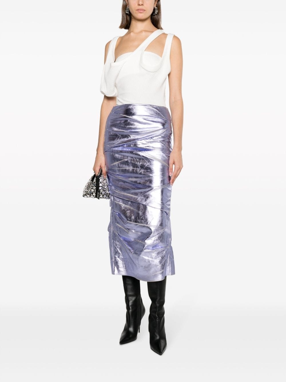 asymmetric ribbed top - 2