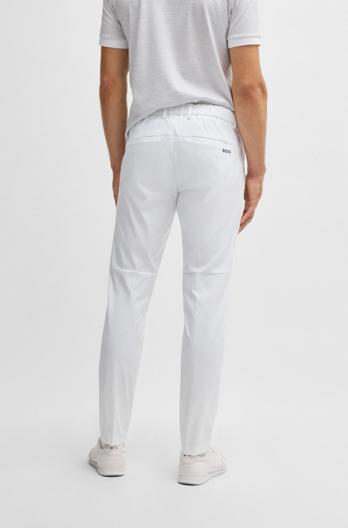 REGULAR-FIT CHINOS WITH HIDDEN DRAWCORD AND TAPERED LEG - 4
