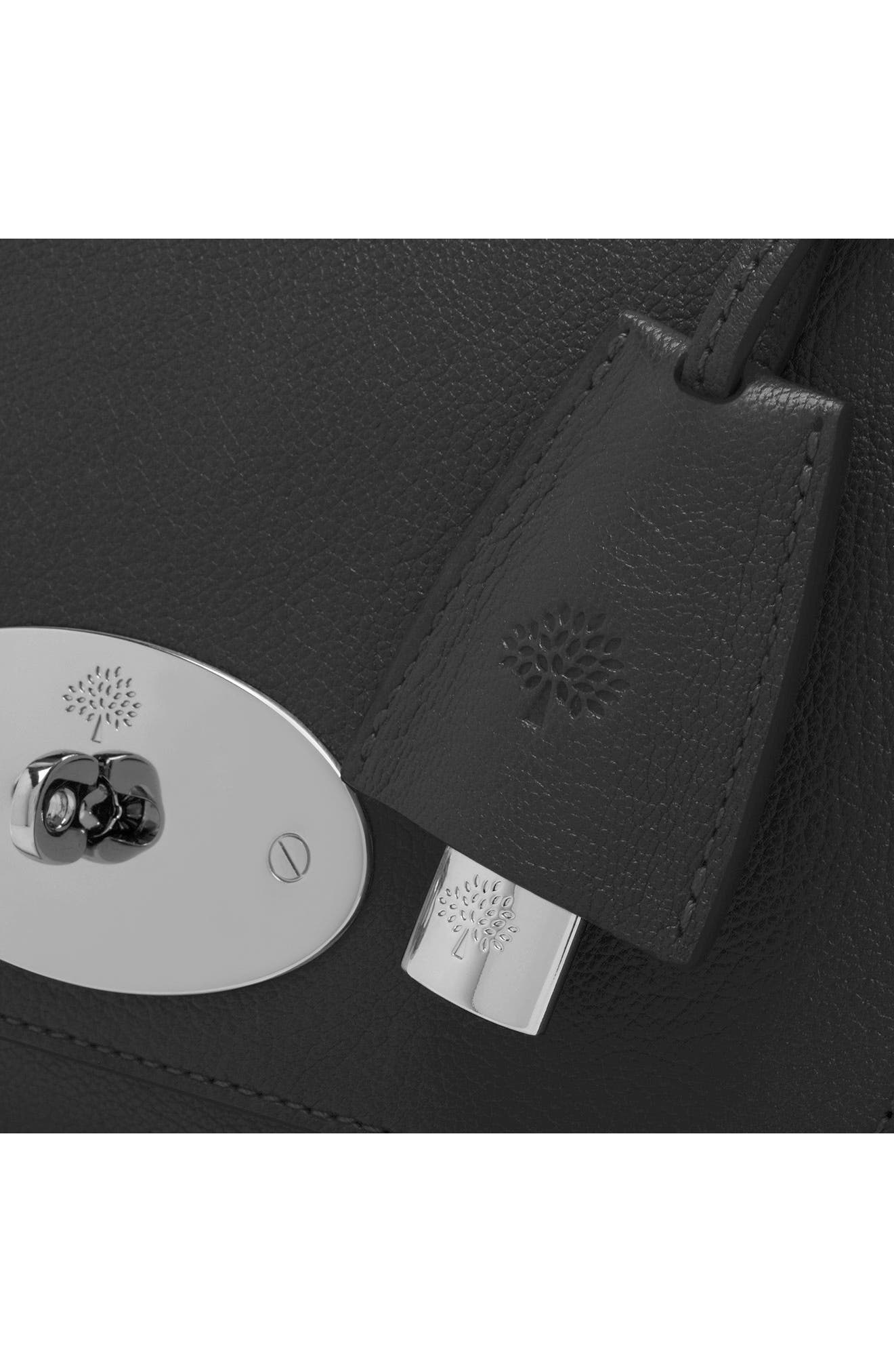 Mulberry Lily Convertible Leather Shoulder Bag in Black /Silver at Nordstrom - 7