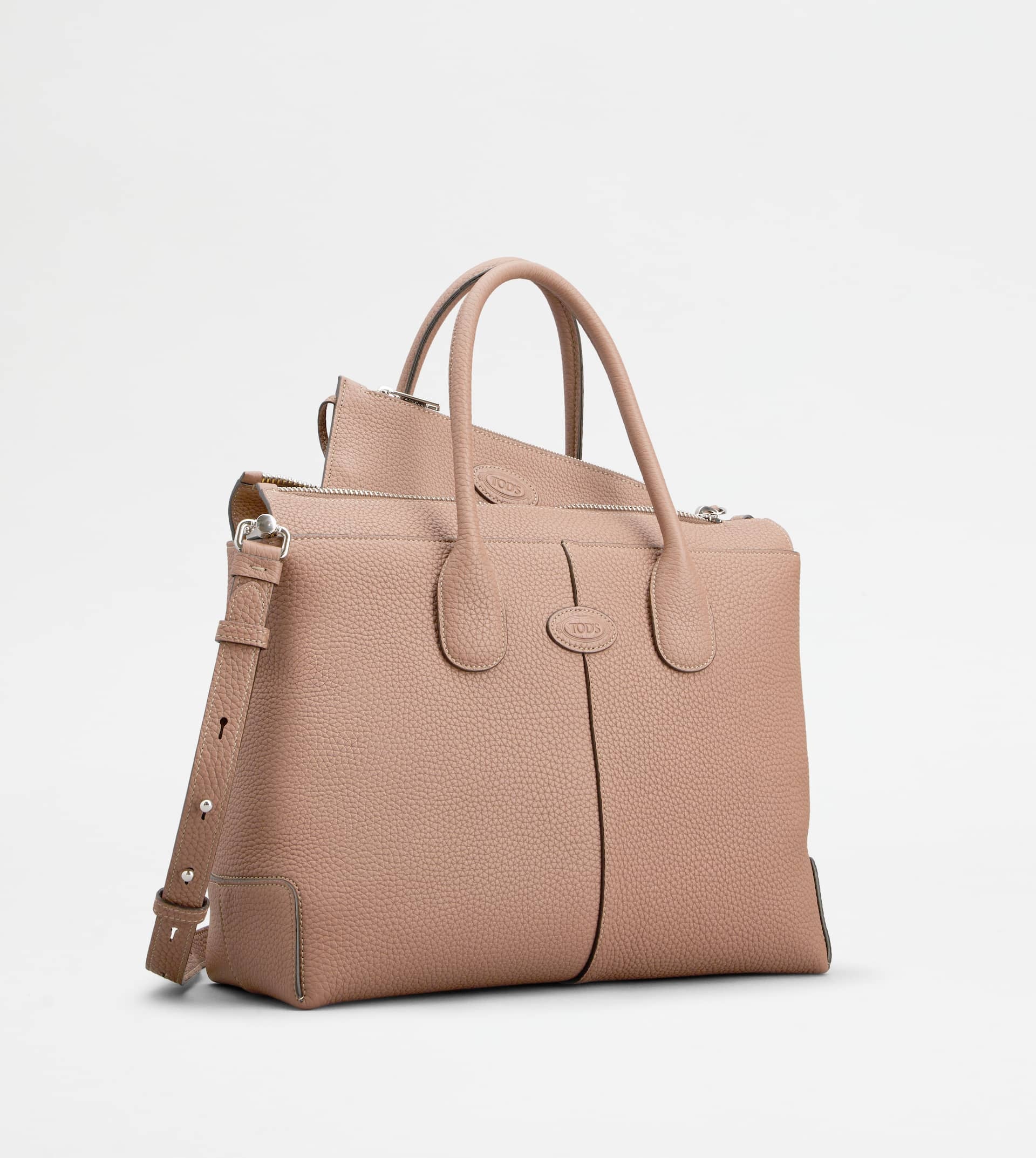TOD'S DI BAG IN LEATHER MEDIUM - PINK - 3
