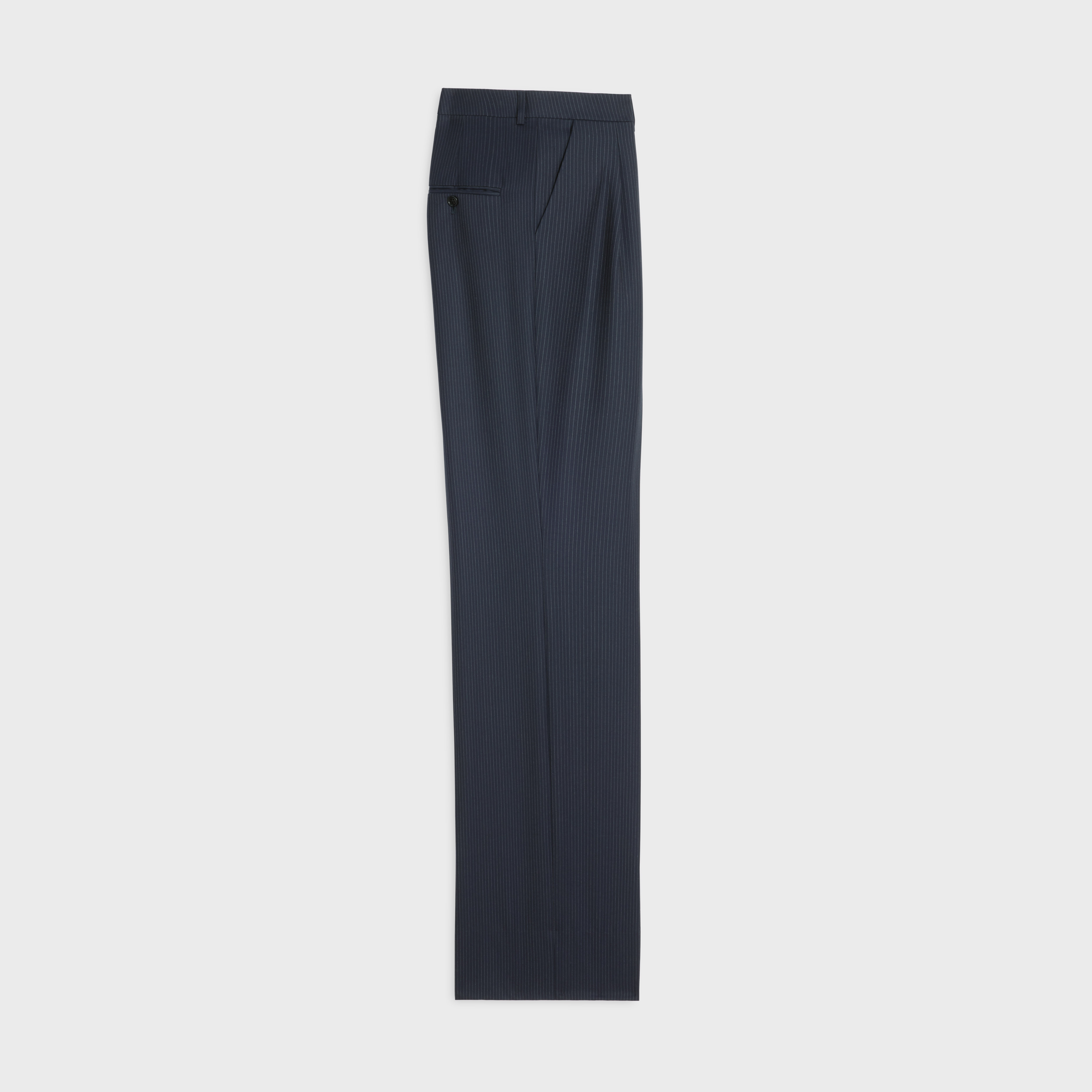 double-pleated tixie pants in striped wool - 2