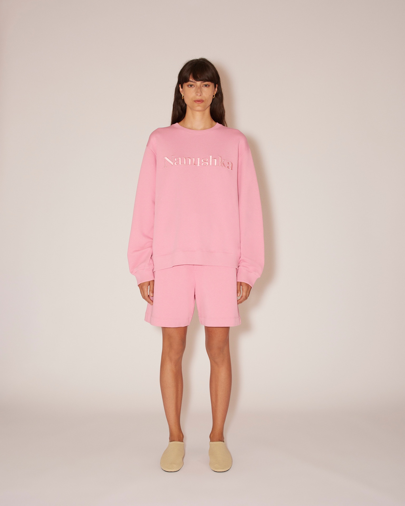 REMY - Organic cotton logo sweatshirt - Pink - 2