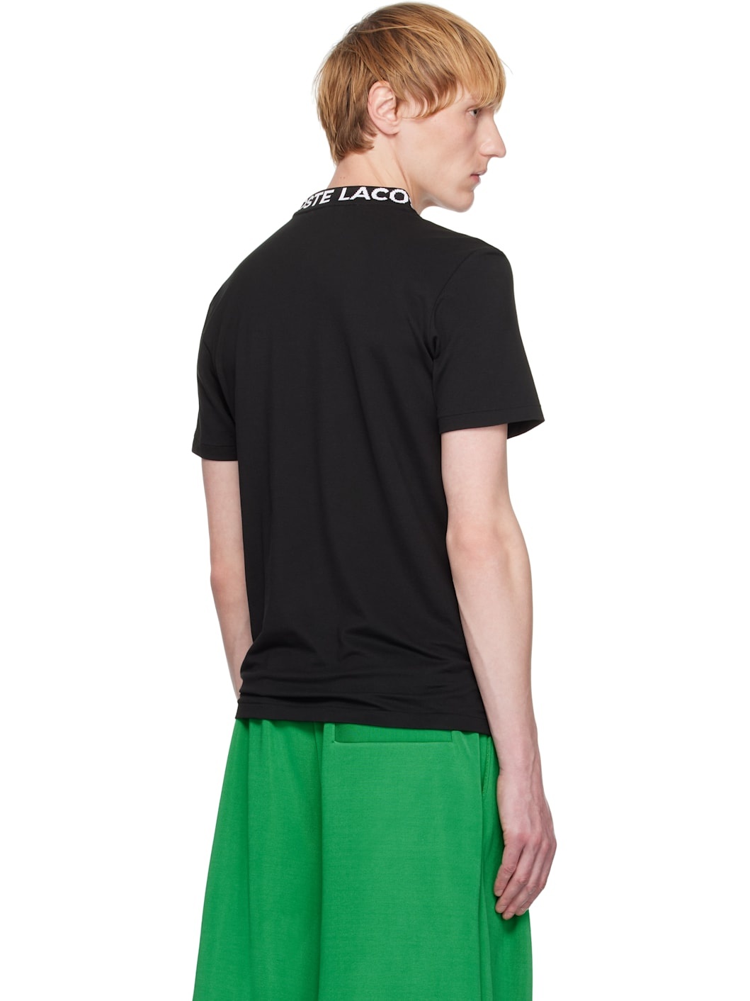 Black Branded Piqué T-shirt - 3