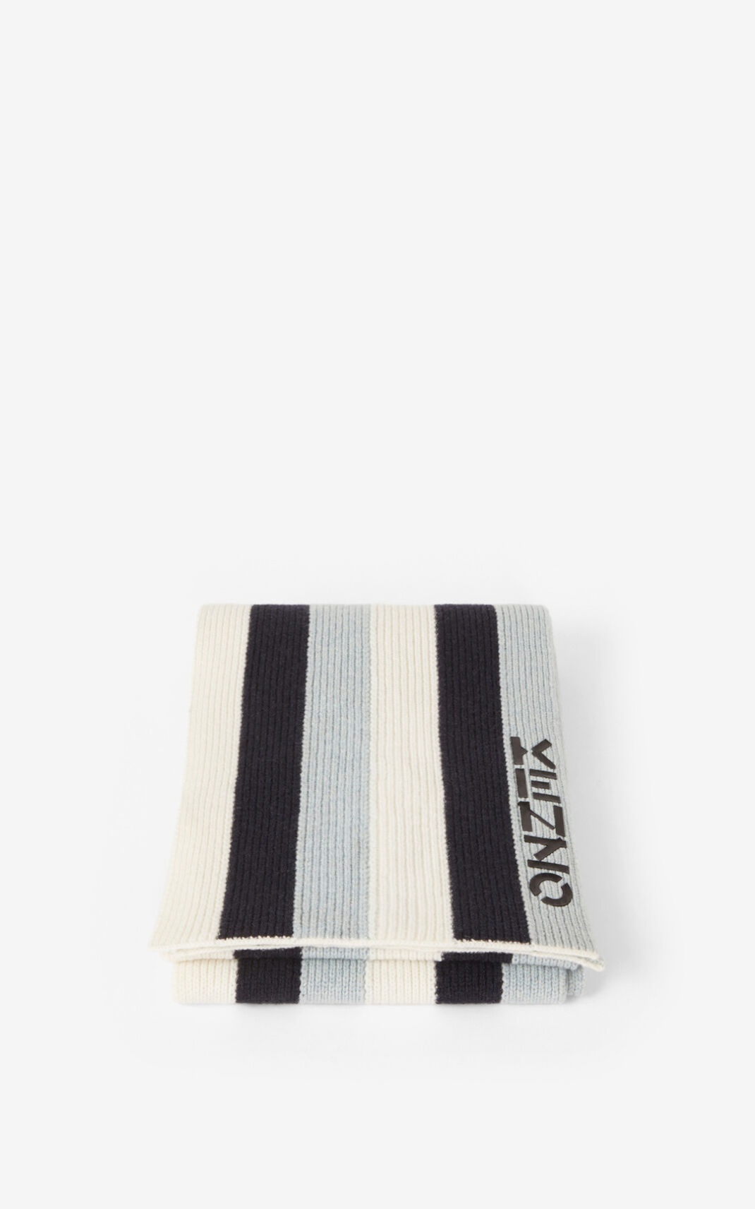 The Winter Capsule' striped wool scarf - 3