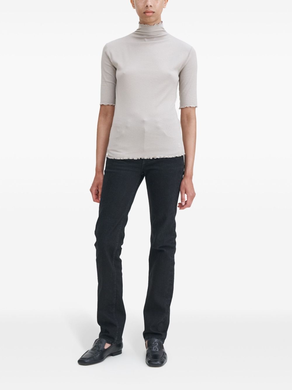 high-neck T-shirt - 2