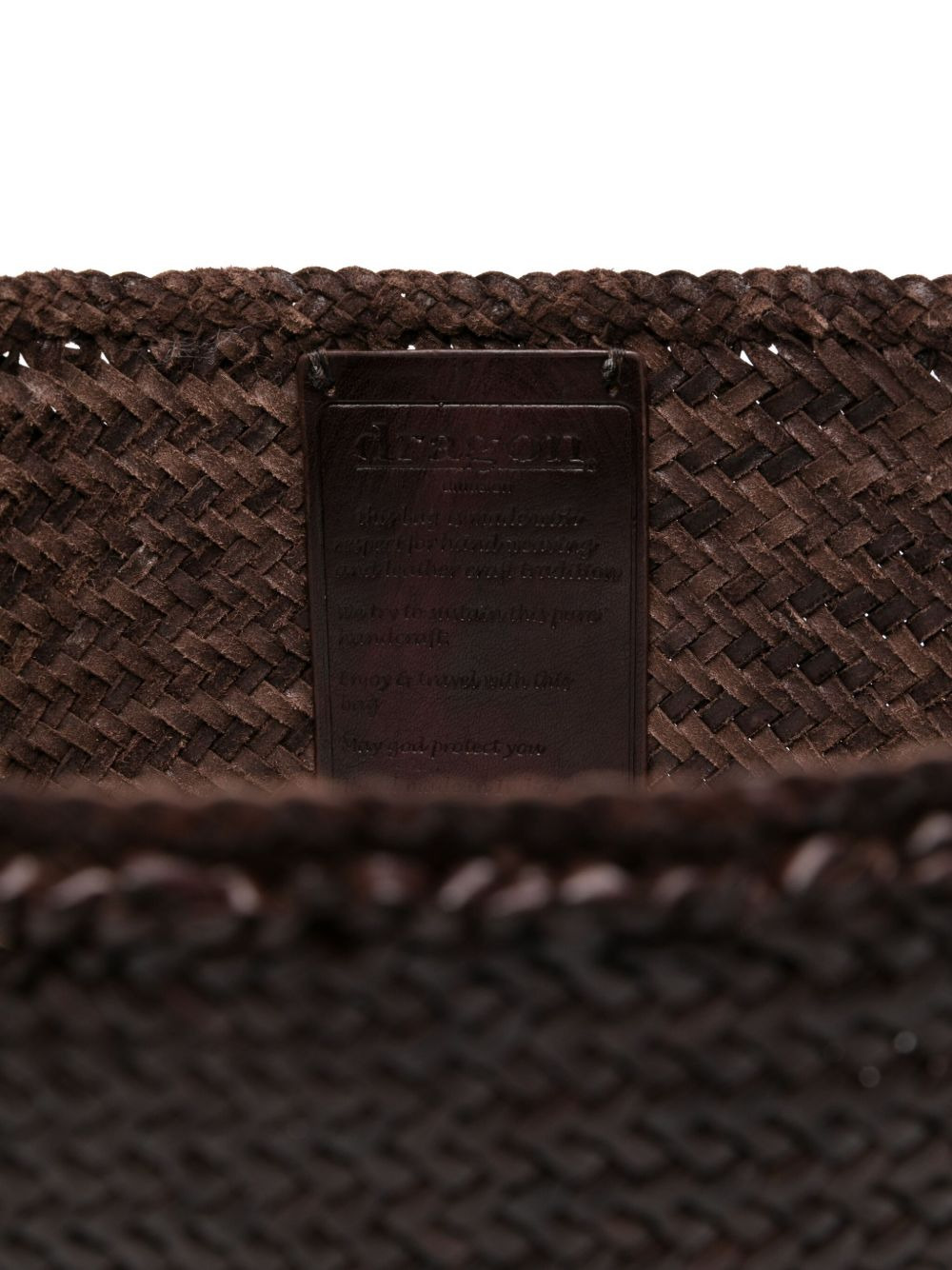 woven leather shoulder bag - 4