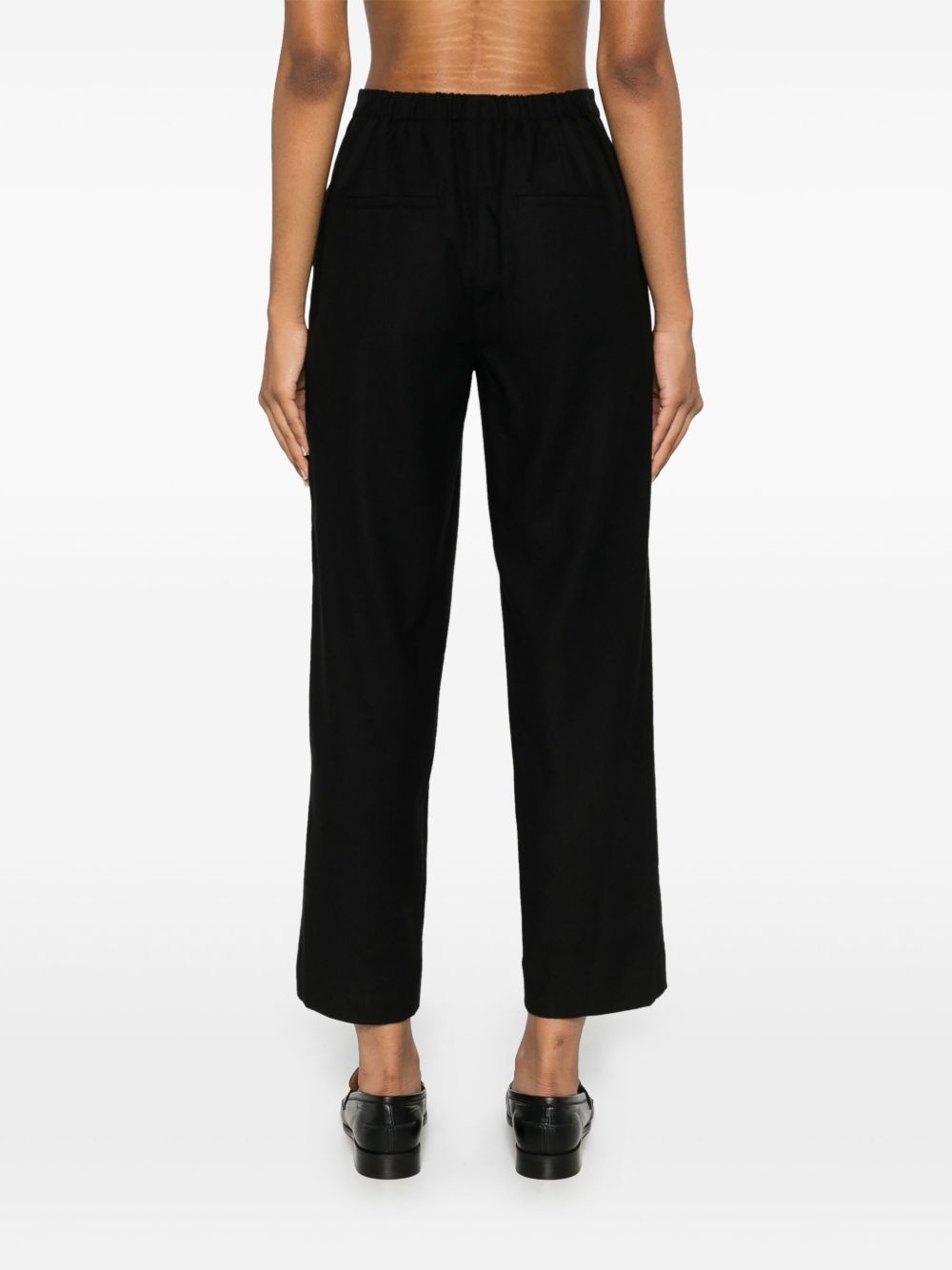 brushed mid-rise trousers - 4