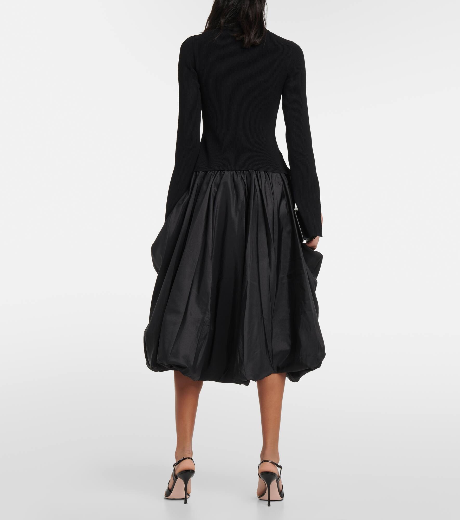 Kenlie taffeta-trimmed midi dress - 3