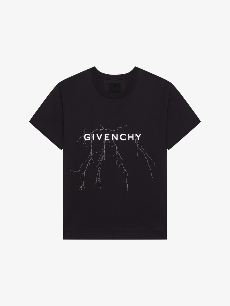 BOXY FIT T-SHIRT IN COTTON WITH REFLECTIVE ARTWORK - 1