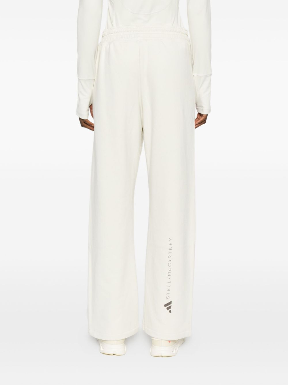 drawstring cotton track pants - 4