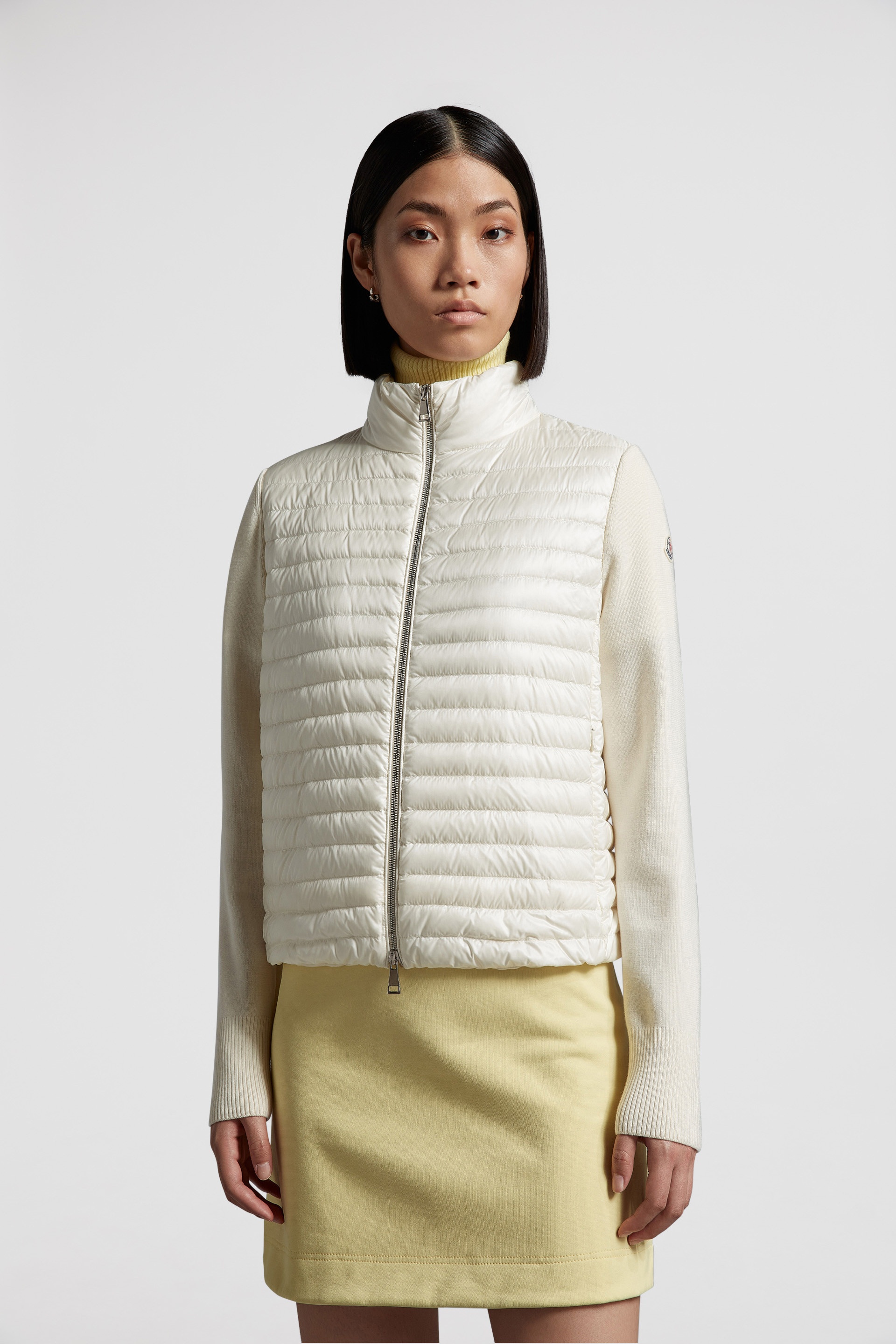Padded Wool Zip-Up Cardigan - 3