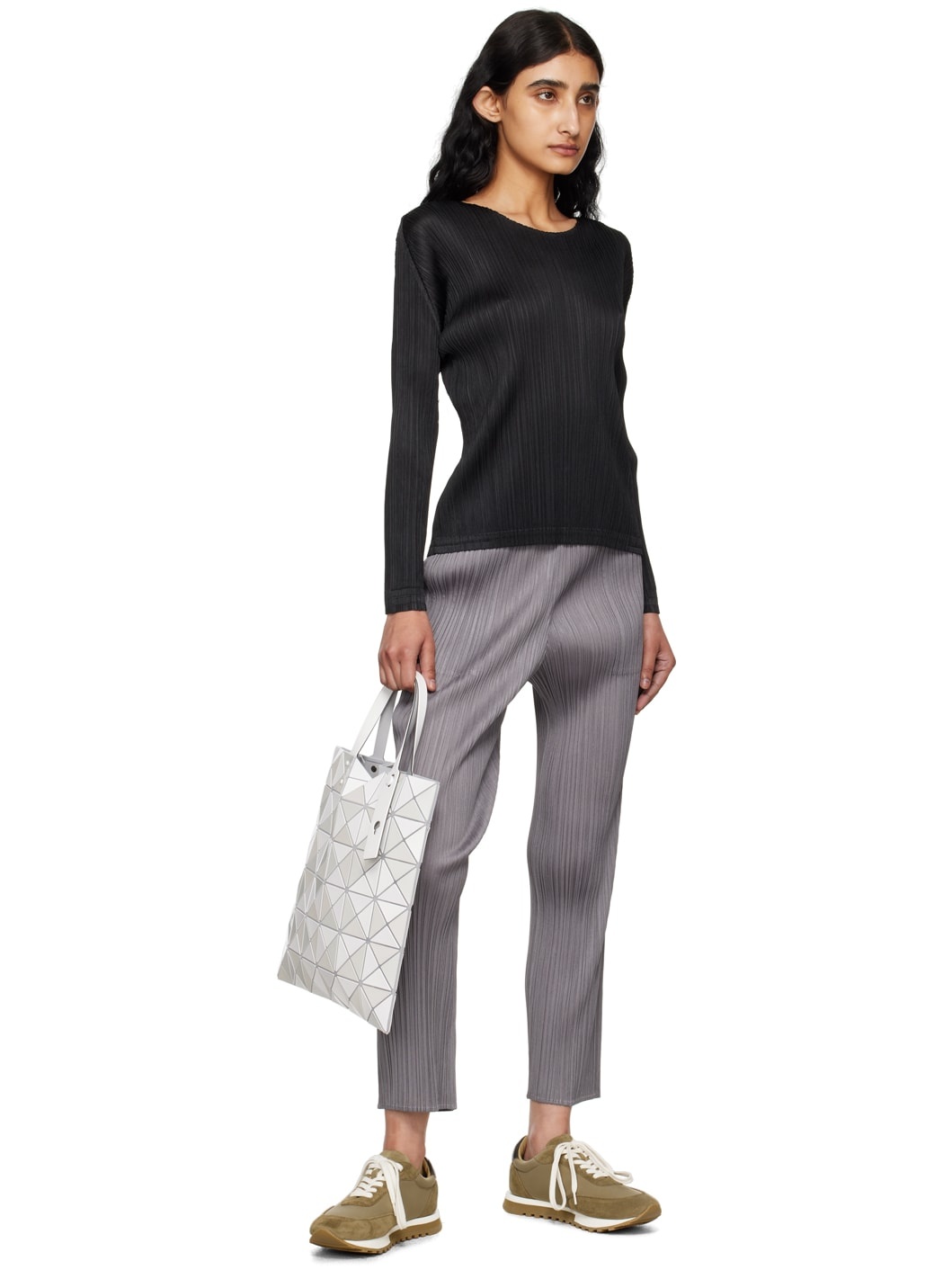 Gray Pleated Trousers - 4
