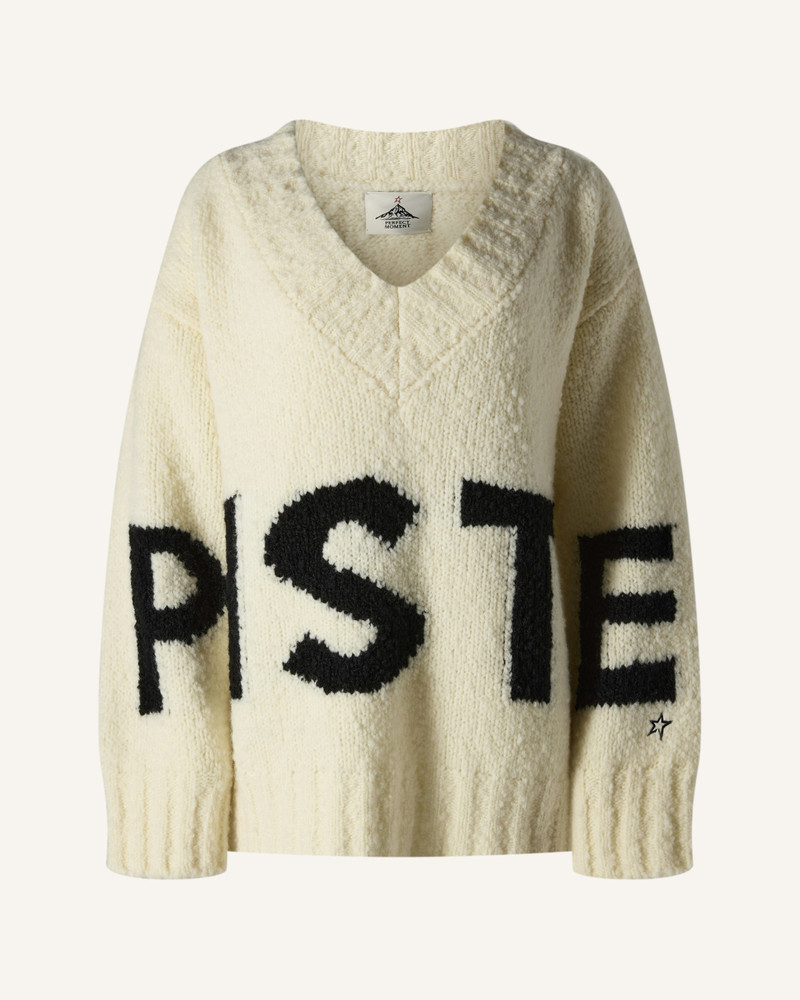 Oversized Wool V-Neck Piste Sweater 1