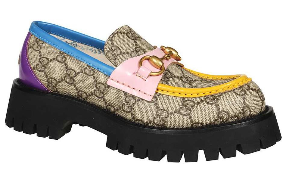 (WMNS) Gucci GG Lug Sole Horsebit loafer 'Multicolor' 727170-FABBW-9785 - 2