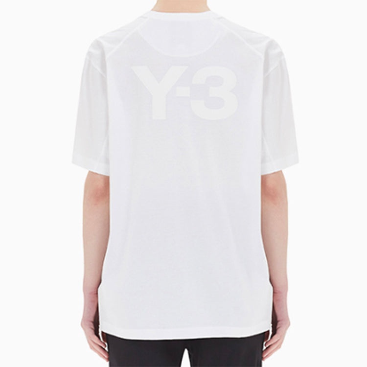 Men's Y-3 Casual Round Neck Short Sleeve White FN3349 - 4