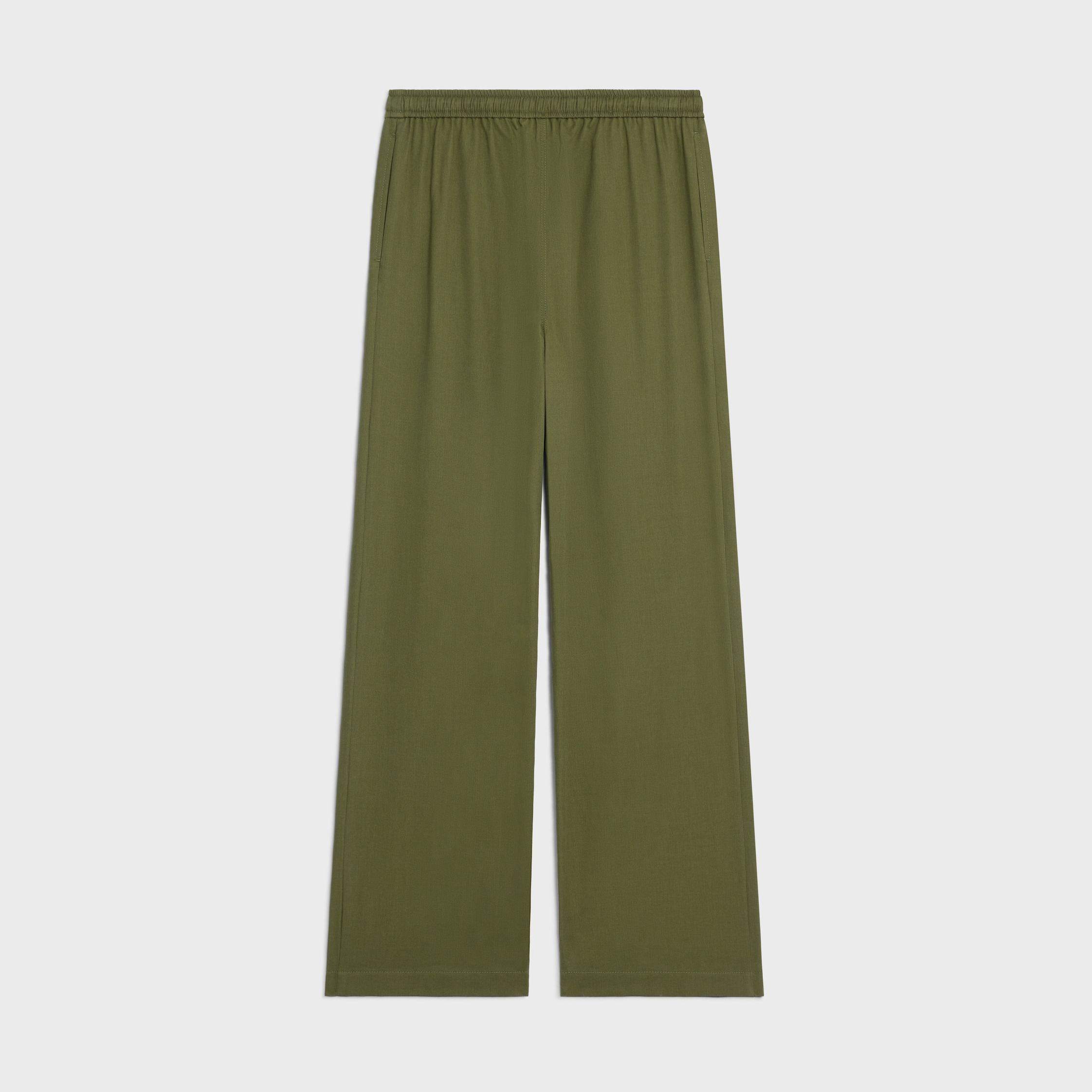 drawstring trousers IN cotton canvas - 2